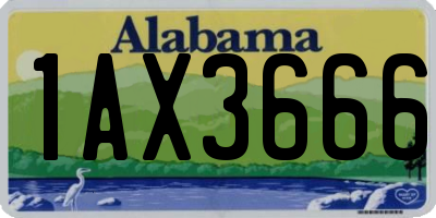 AL license plate 1AX3666