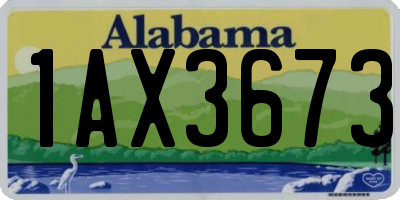 AL license plate 1AX3673