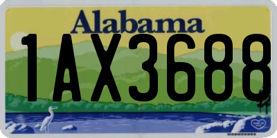AL license plate 1AX3688