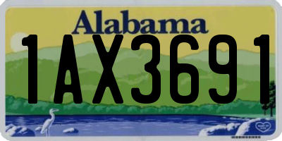 AL license plate 1AX3691