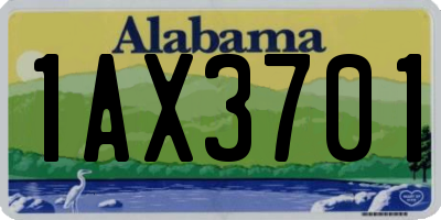 AL license plate 1AX3701