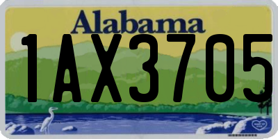 AL license plate 1AX3705