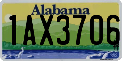 AL license plate 1AX3706