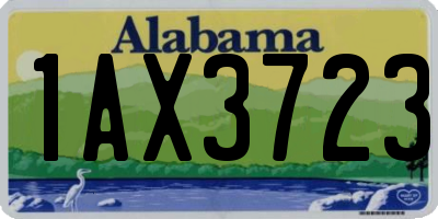AL license plate 1AX3723