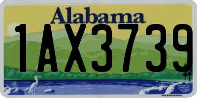 AL license plate 1AX3739