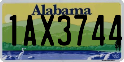 AL license plate 1AX3744