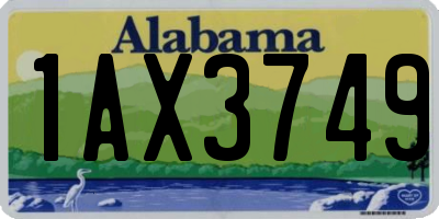 AL license plate 1AX3749