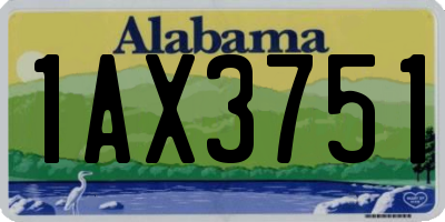 AL license plate 1AX3751