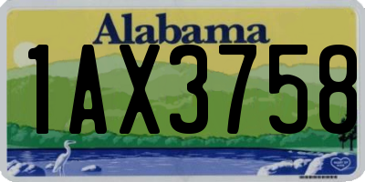 AL license plate 1AX3758