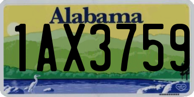 AL license plate 1AX3759