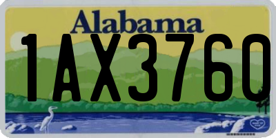 AL license plate 1AX3760