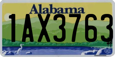 AL license plate 1AX3763