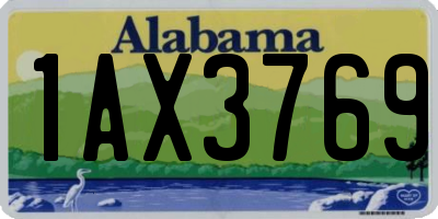 AL license plate 1AX3769