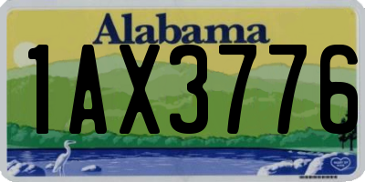 AL license plate 1AX3776