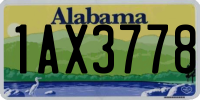 AL license plate 1AX3778