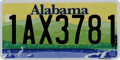 AL license plate 1AX3781