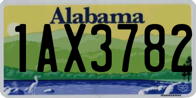 AL license plate 1AX3782