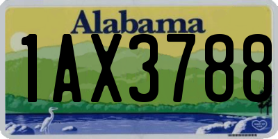 AL license plate 1AX3788