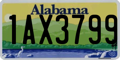 AL license plate 1AX3799