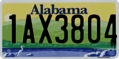 AL license plate 1AX3804