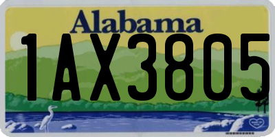 AL license plate 1AX3805