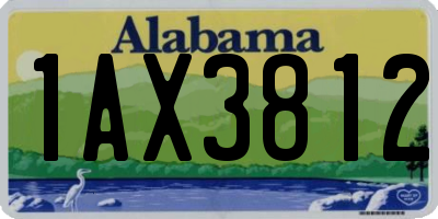 AL license plate 1AX3812