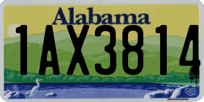 AL license plate 1AX3814