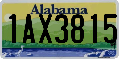 AL license plate 1AX3815
