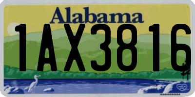 AL license plate 1AX3816