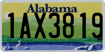 AL license plate 1AX3819