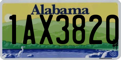 AL license plate 1AX3820