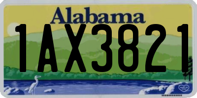 AL license plate 1AX3821