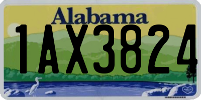 AL license plate 1AX3824