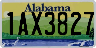 AL license plate 1AX3827