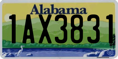 AL license plate 1AX3831