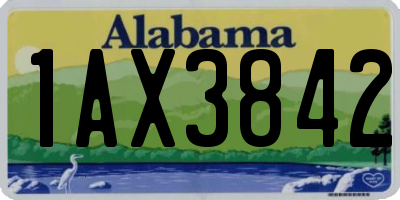 AL license plate 1AX3842