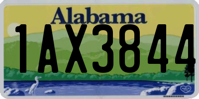 AL license plate 1AX3844