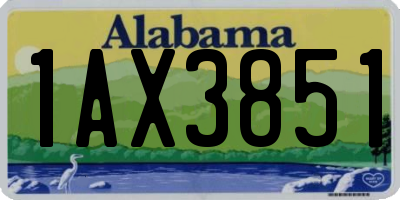 AL license plate 1AX3851