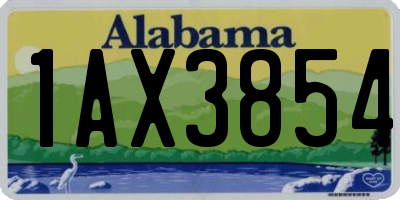 AL license plate 1AX3854