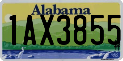 AL license plate 1AX3855