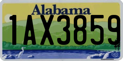 AL license plate 1AX3859