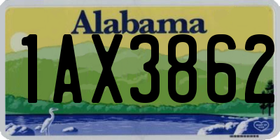 AL license plate 1AX3862
