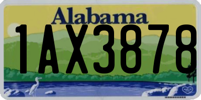 AL license plate 1AX3878