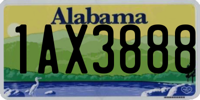 AL license plate 1AX3888