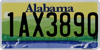AL license plate 1AX3890