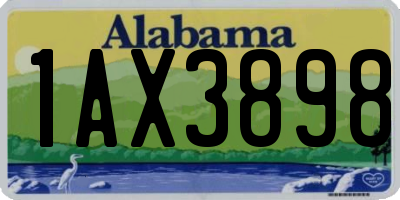 AL license plate 1AX3898