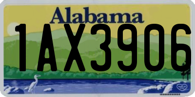 AL license plate 1AX3906
