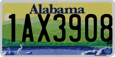 AL license plate 1AX3908