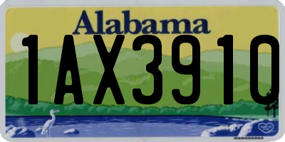 AL license plate 1AX3910