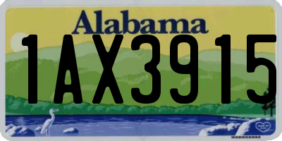 AL license plate 1AX3915